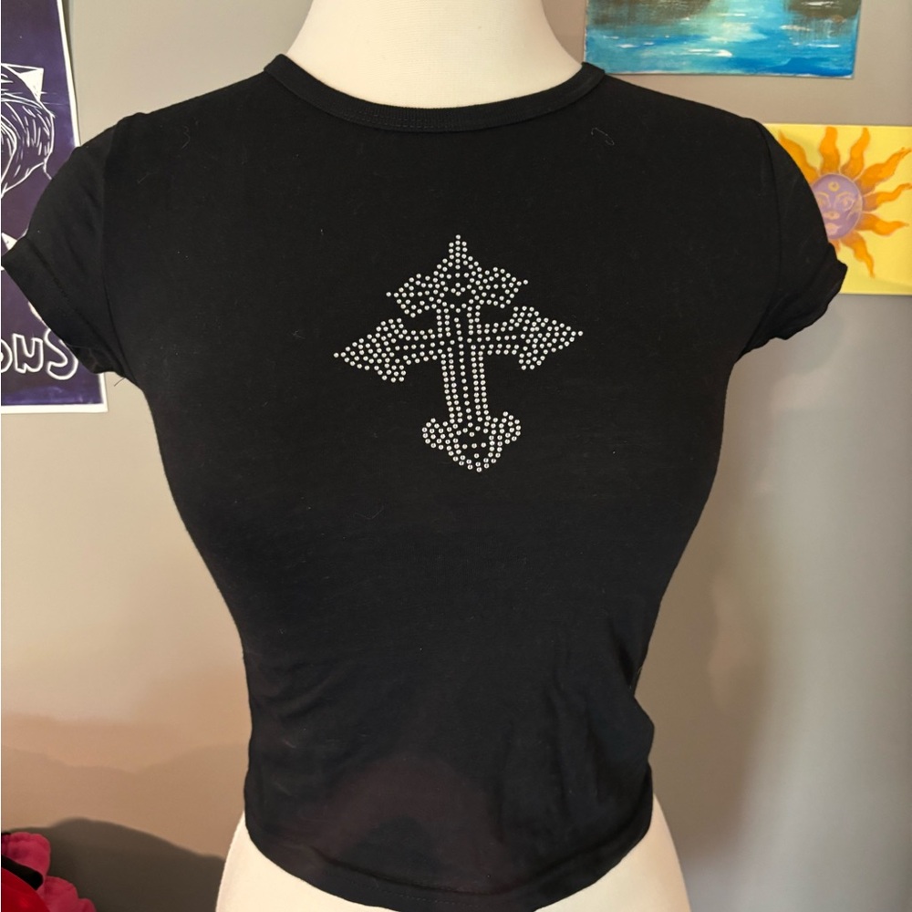 rhinestone baby tee